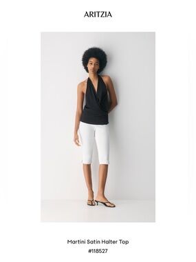 Wilfred Black Satin Halter Camisole